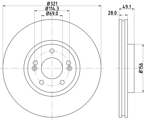 Brzdový kotouč HELLA 8DD355118-161 – OE 51712-2B700