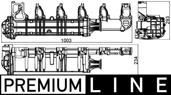 Chladič, recirkulace spalin MAHLE CE13000P Chladič, recirkulace spalin MAHLE CE13000P