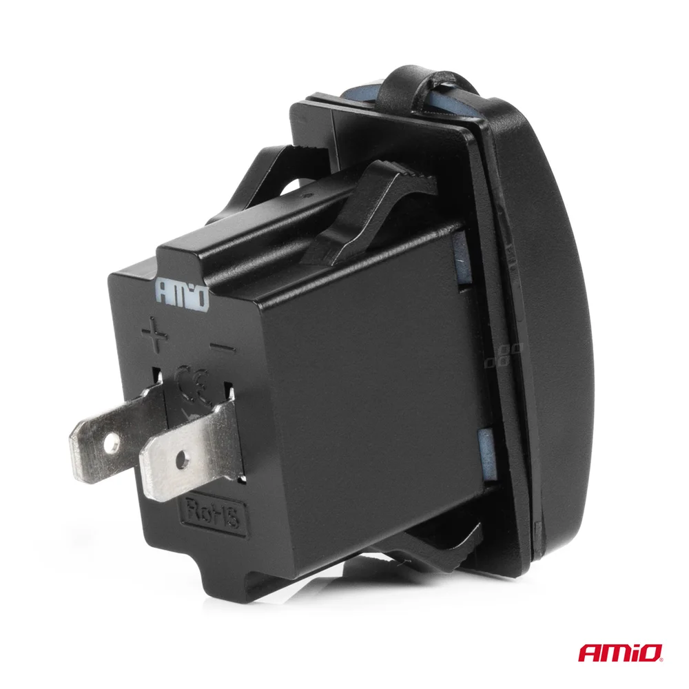 Vodotěsná nabíječka na telefon ve tvaru lodi s ČERVENÝM LED podsvícením USB + USB C QC3.0 12/24V AMi AMIO 0422 - Obrázek 2