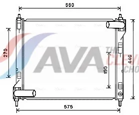 Chladič, chlazení motoru AVA Clever Choice DN2354 Chladič, chlazení motoru AVA Clever Choice DN2354