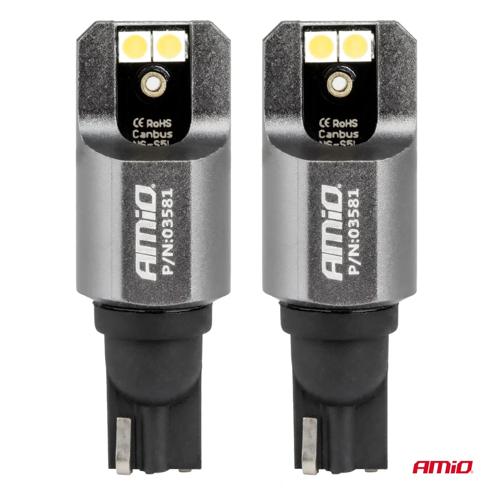 LED žárovky FULL CANBUS PRO T15 W16W 4x3030 SMD Biela 12/24V AMiO-03581 - Obrázek 2