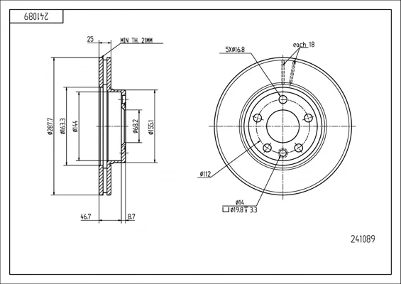 BRZ.KOTOUČ /P/SHARAN,GALAXY /LAK/KPL HART 241089 BRZ.KOTOUČ /P/SHARAN,GALAXY /LAK/KPL HART 241089