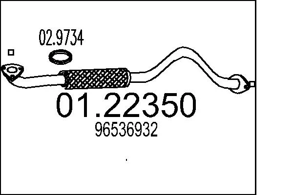Výfuková trubka MTS 01.22350 – OE 96536932