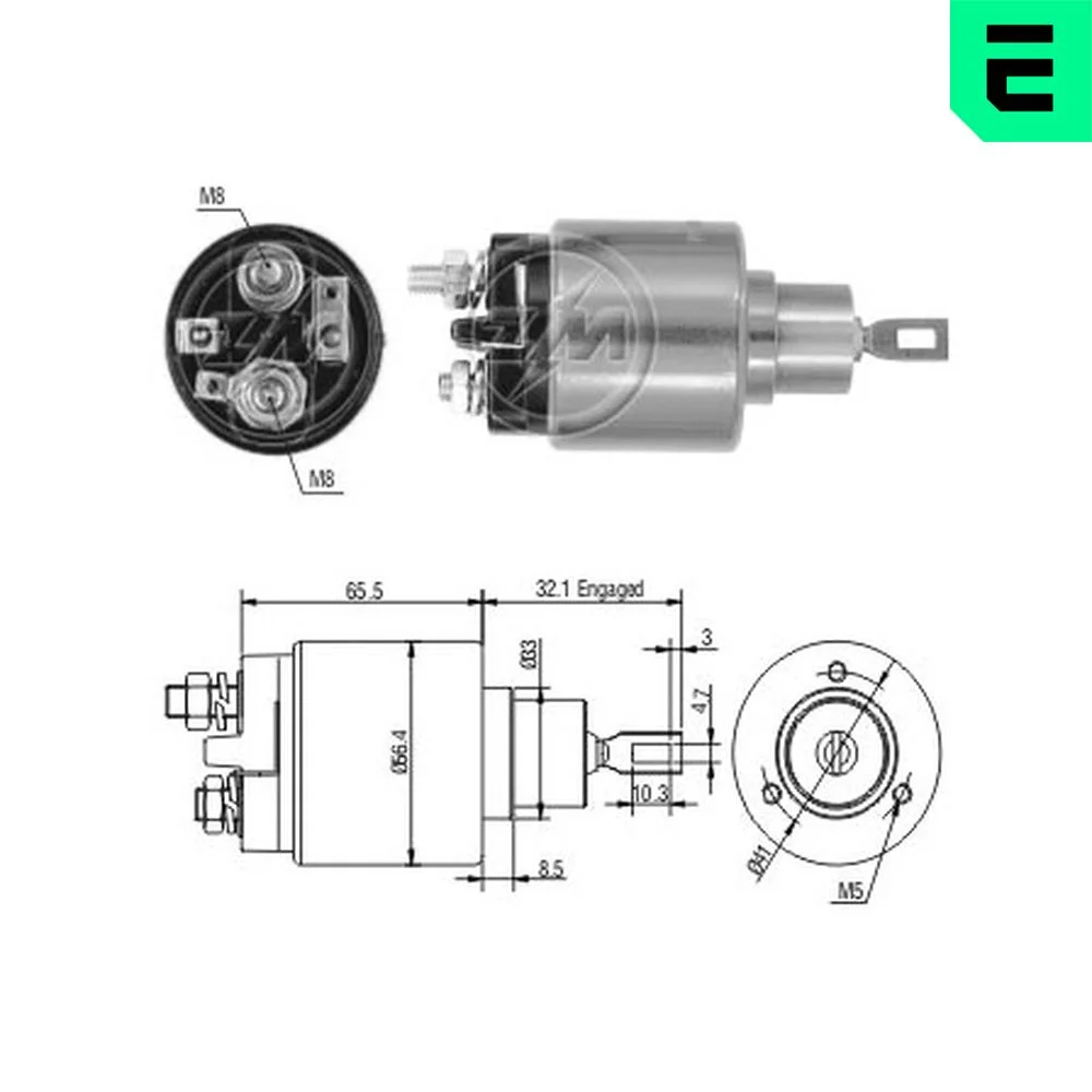 Elektromagnetický spínač, startér ERA ZM574