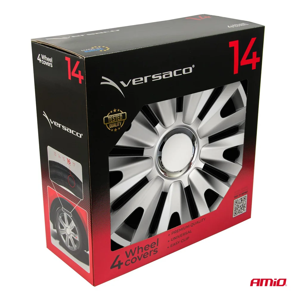 Poklice Royal 14” stříbrná sada 4ks COLOR BOX Versaco 5257 - Obrázek 4