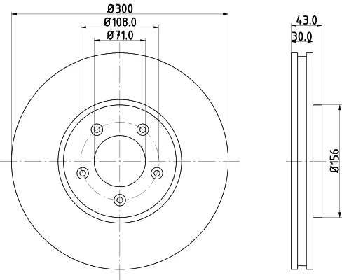 Brzdový kotouč HELLA 8DD355106-821