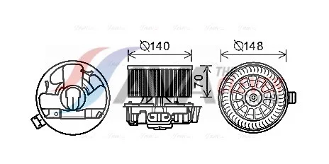 Elektromotor, vnitřní ventilátor AVA Clever Choice DN8383 Elektromotor, vnitřní ventilátor AVA Clever Choice DN8383